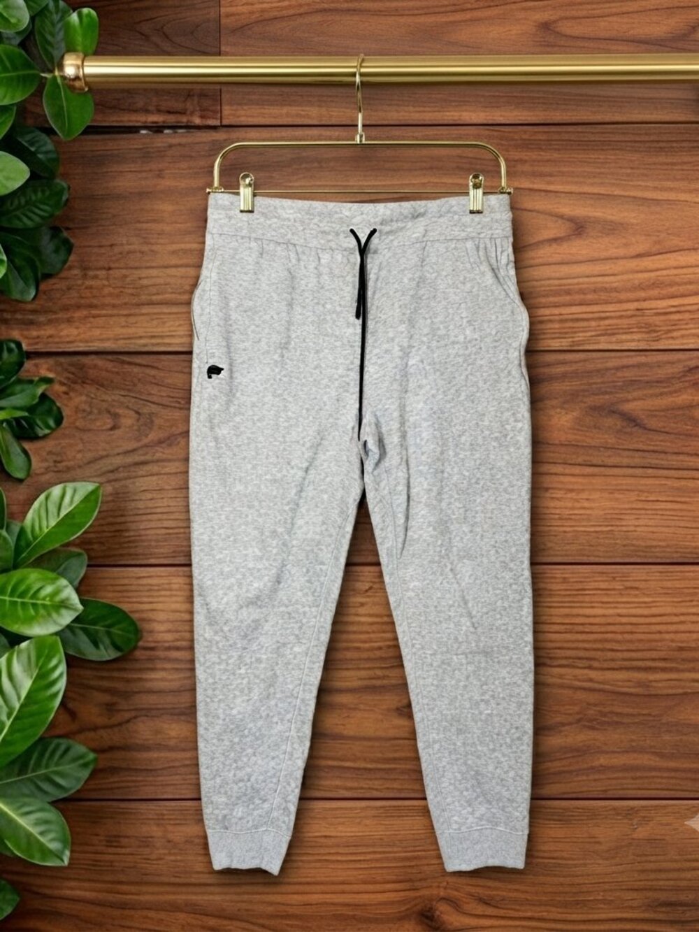 Fabletics Pants Mens 2XL Sweatpants Grey Jogger Tapered Stretch Gym Zip Pockets